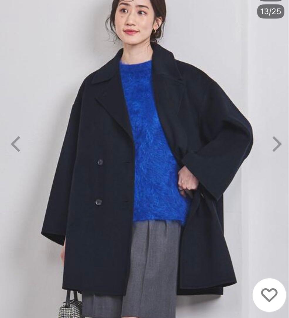 最終価格　超美品完売23AW ユナイテッドアローズ リバー ミドルピーコート36