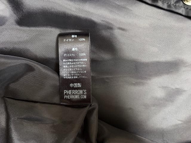 Pherrow's　フェローズ 　コーチジャケット　ブラック　サイズ40