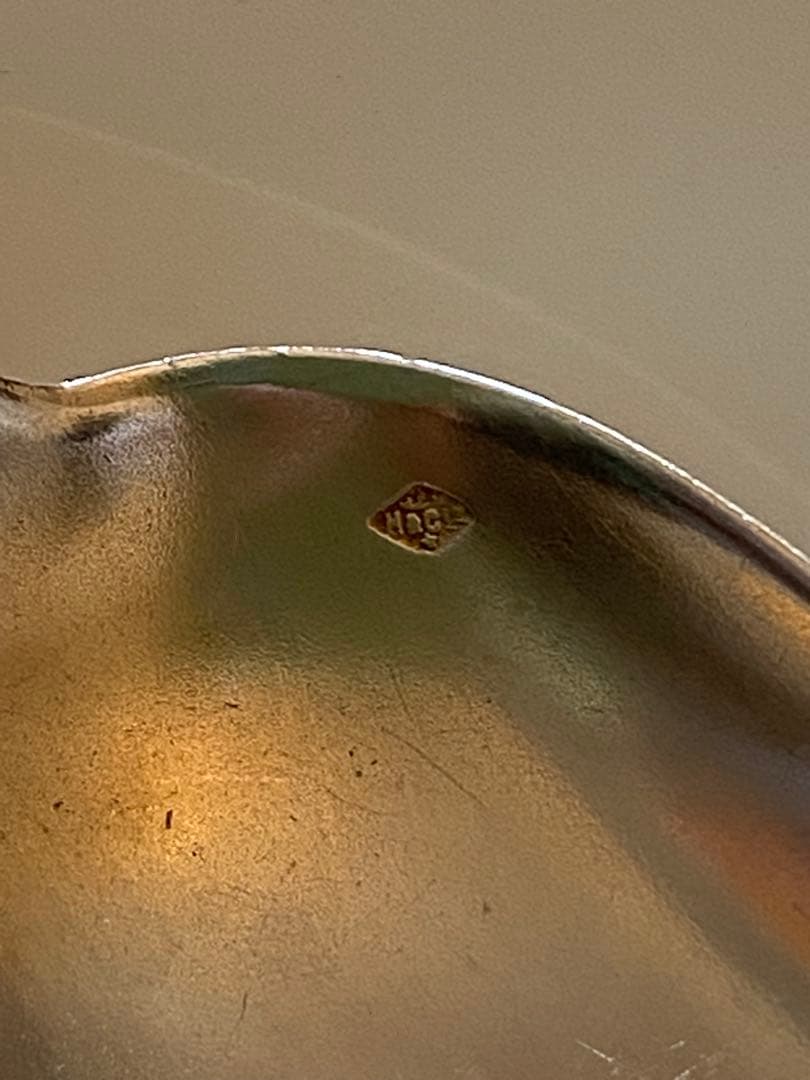 【フランス／Henin & Cie】純銀／コーヒースプーン １本 「アイリス」