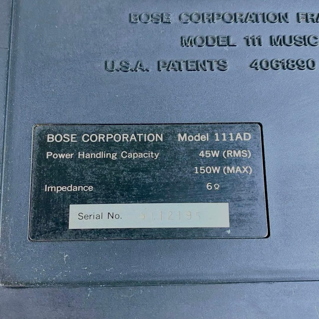 【動作確認済】BOSE 111AD スピーカー ペア シリアル連番