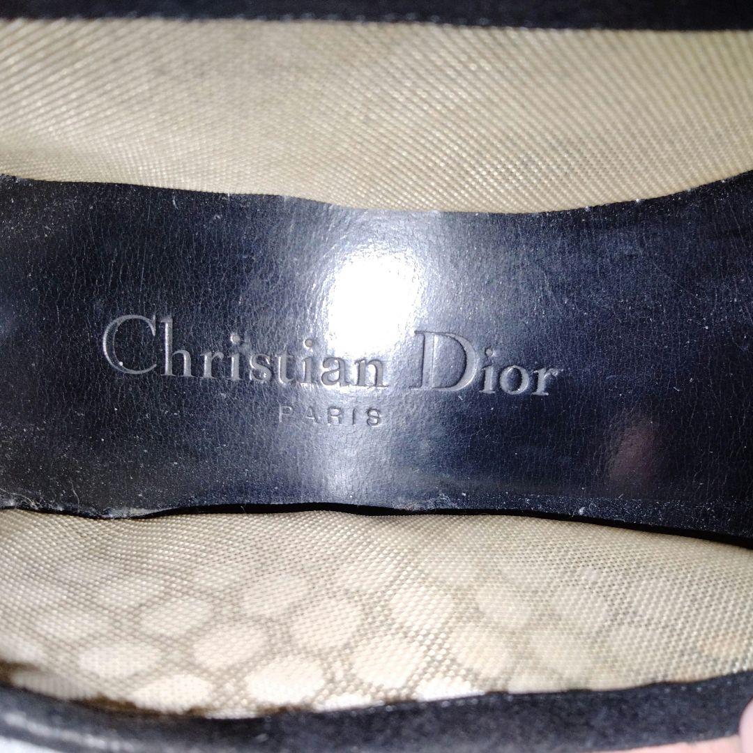 【美品】Dior ディオール リボンストラップ フラットシューズ 36
