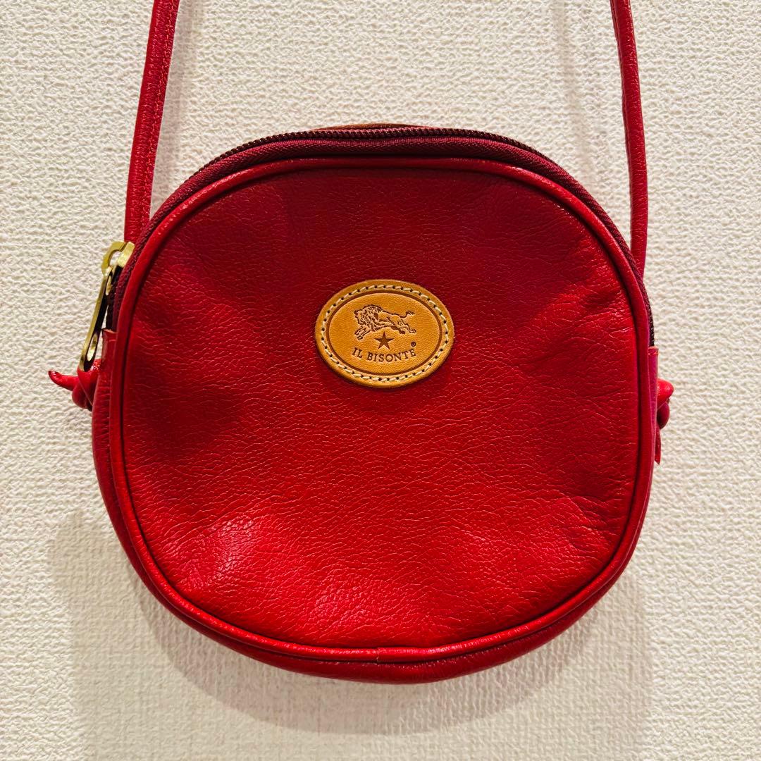 イルビゾンテ クロスボディバッグ レッド 正規品