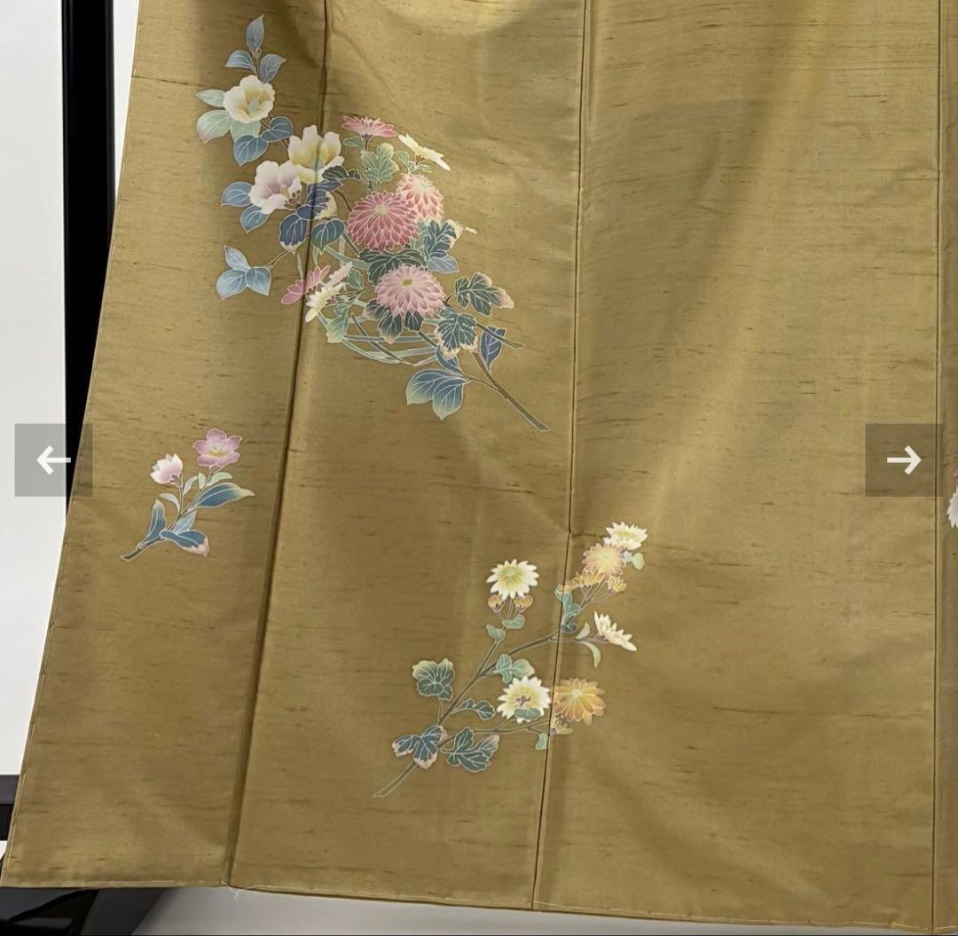 【新品】付け下げ 紬地 落款あり しつけ糸付き