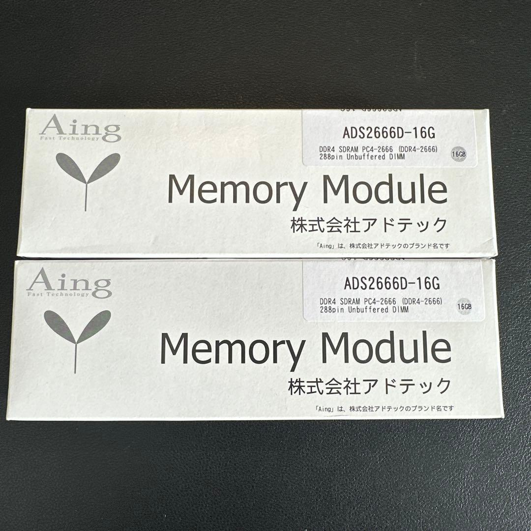 Its　ADS26660D-16G 16GB DDR4 メモリ 2点