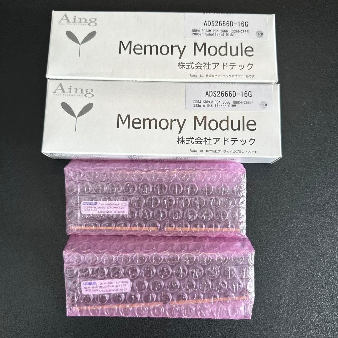 Its　ADS26660D-16G 16GB DDR4 メモリ 2点