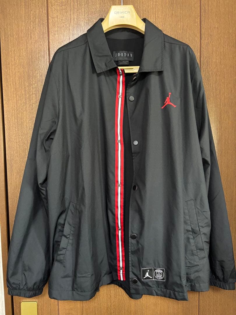 m*!様 春物　XL希少サイズJordan.ジョーダンPSG黒x赤コーチJK.美