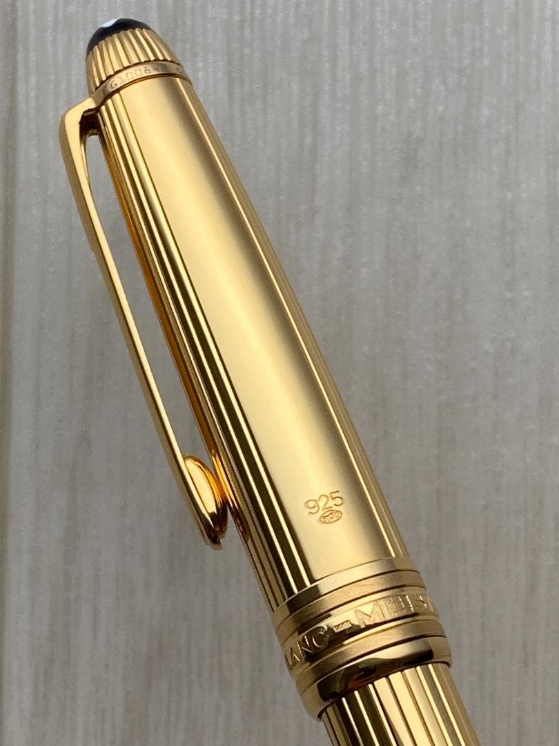 未使用に近い モンブラン ソリテール シルバー ゴールド ボールペン 付属品付き