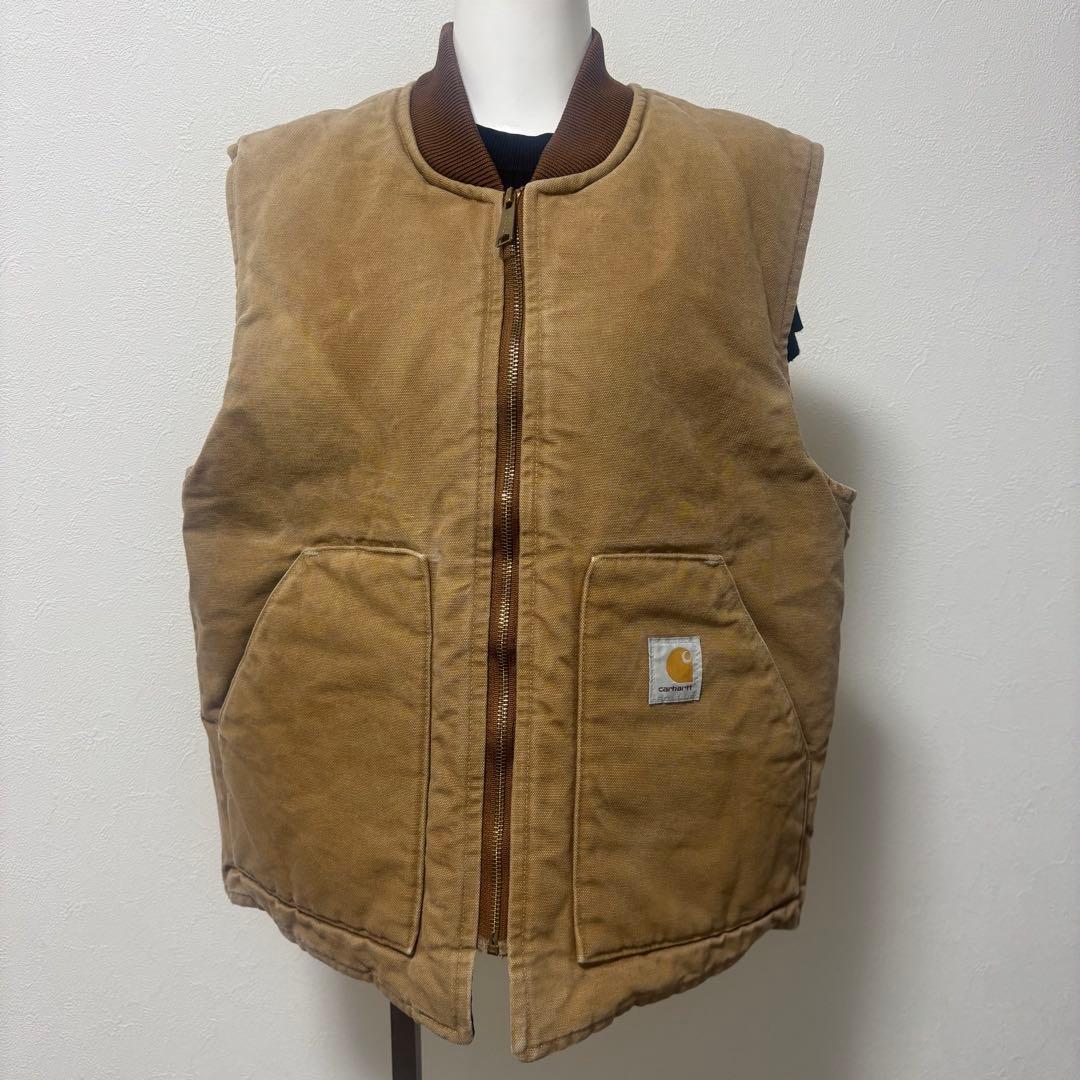 【レア】Carhartt ダックベスト　アメリカ製　ロゴ　希少　アウター