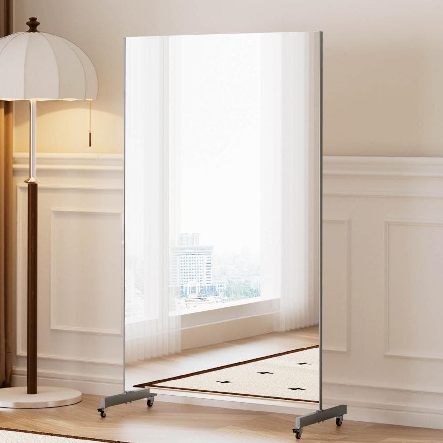 フィルムミラー 割れない 160cm 100cm キャスター 軽量 白 2660