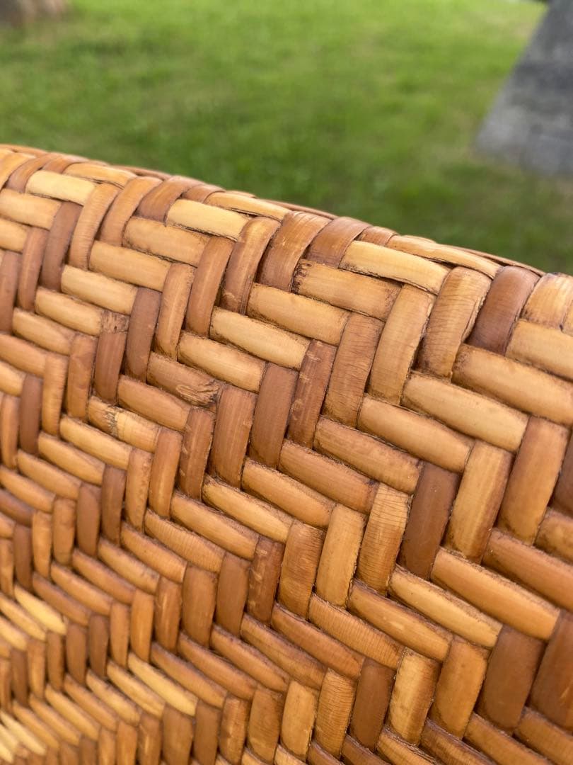 希少✨アジアンファニチャーの天然ラタンチェア　オットマン別売り