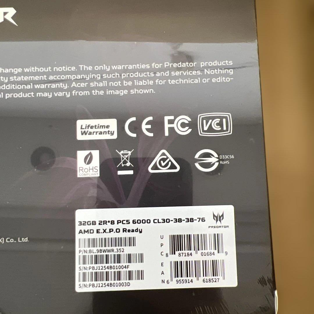 422 Acer Predator Pallas II DDR5 未開封