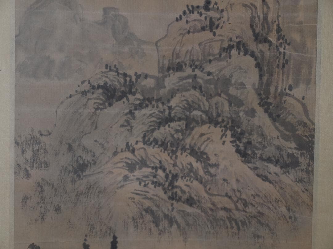 中国 清時代　古掛け軸「紙本」肉筆保証　中国画家 唐物唐本 DE433A4-4