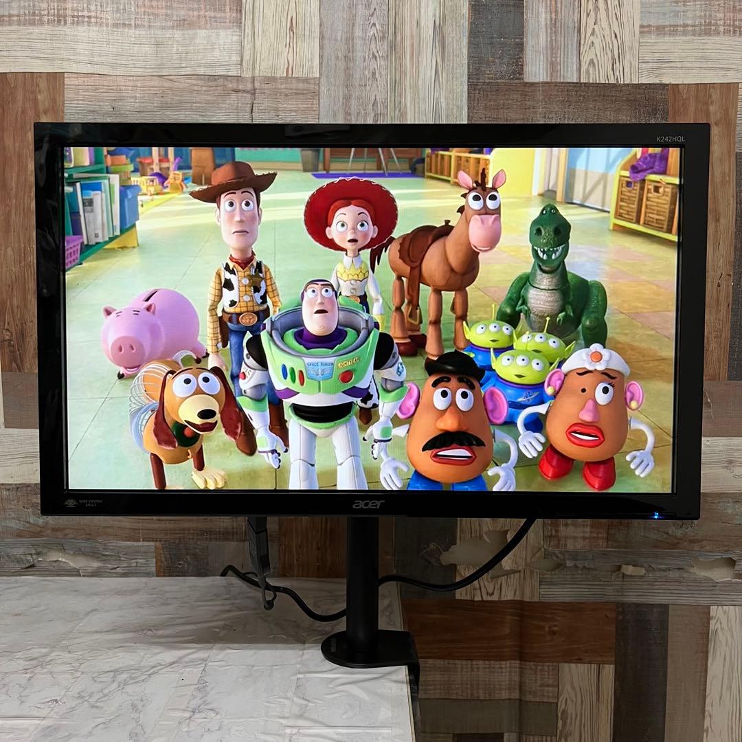 即日受渡❣️全国送料込3年前購入acerフルHD24型液晶モニターアームスタンド付