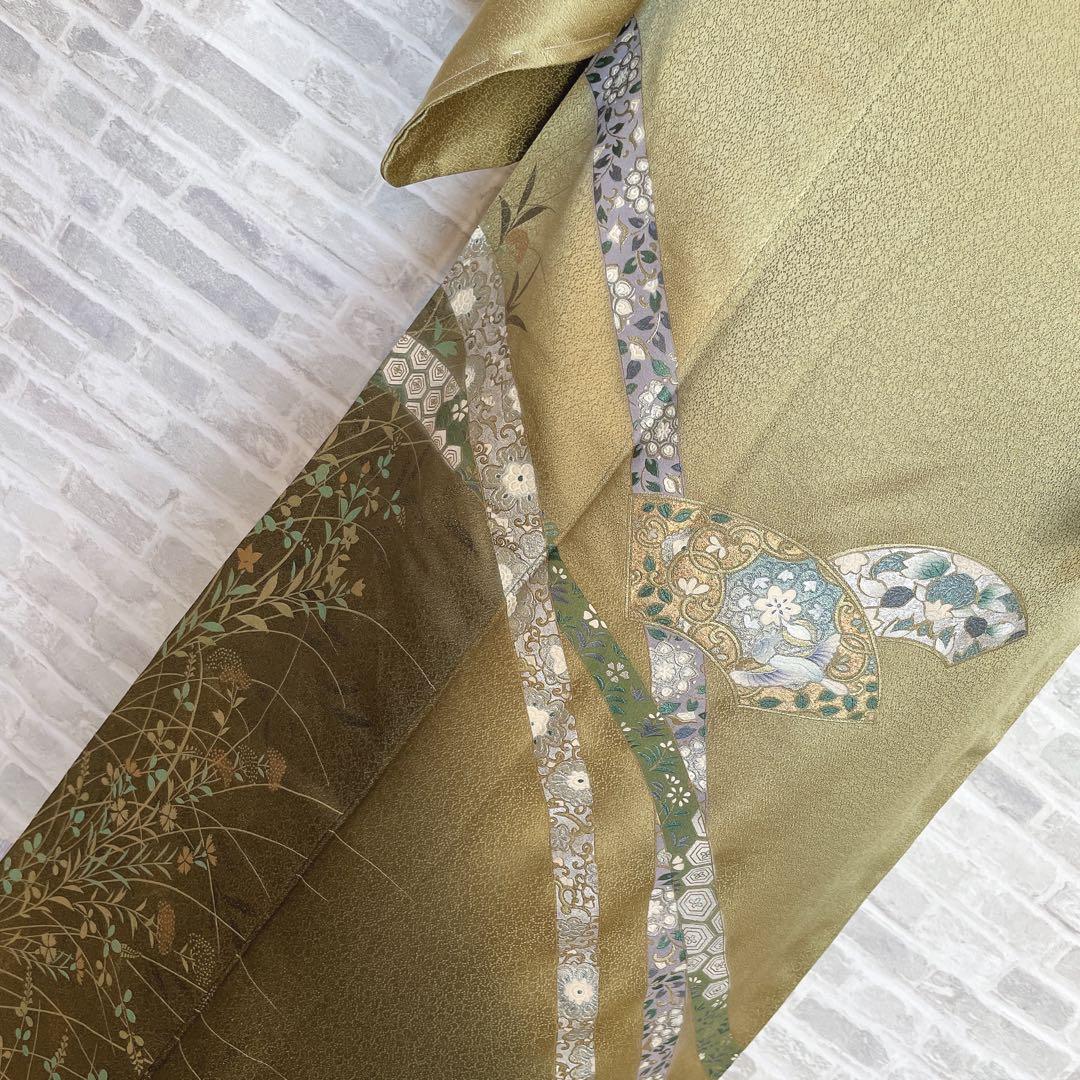 訪問着　フルセット　地紙　熨斗　綸子　金彩加工　入学式　卒業式　七五三　H2