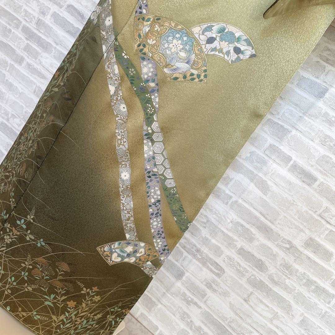 訪問着　フルセット　地紙　熨斗　綸子　金彩加工　入学式　卒業式　七五三　H2