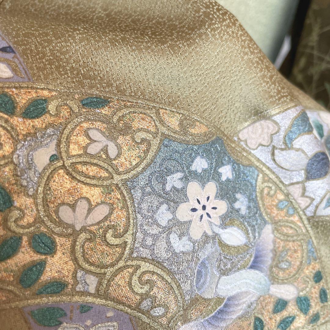 訪問着　フルセット　地紙　熨斗　綸子　金彩加工　入学式　卒業式　七五三　H2