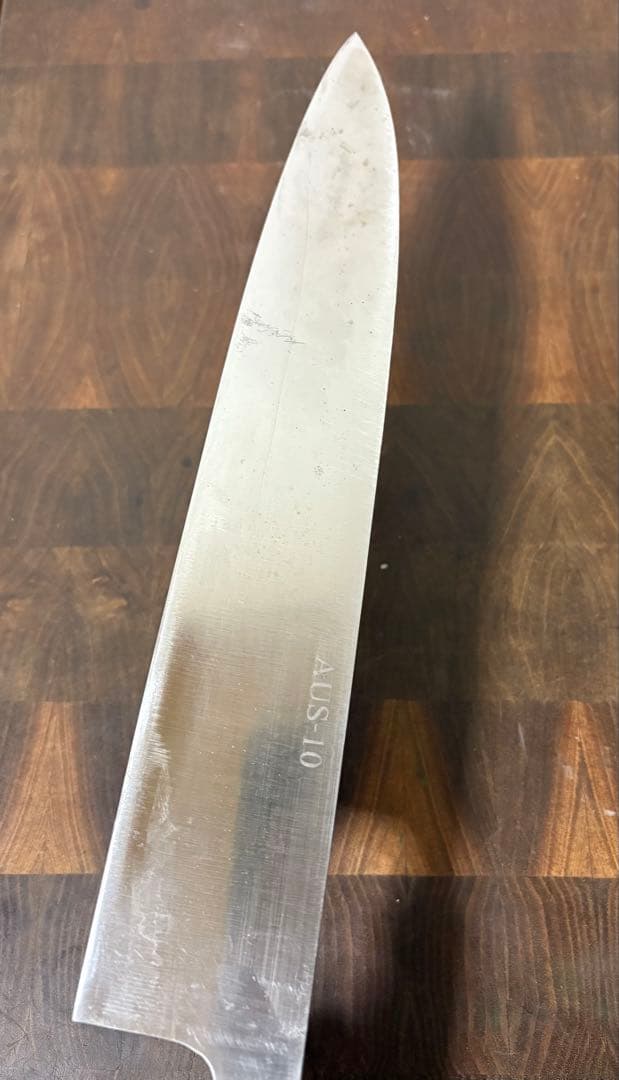 築地　有次　和　牛刀　270mm 9寸　ステンレス　全鋼　水牛柄　研ぎ済