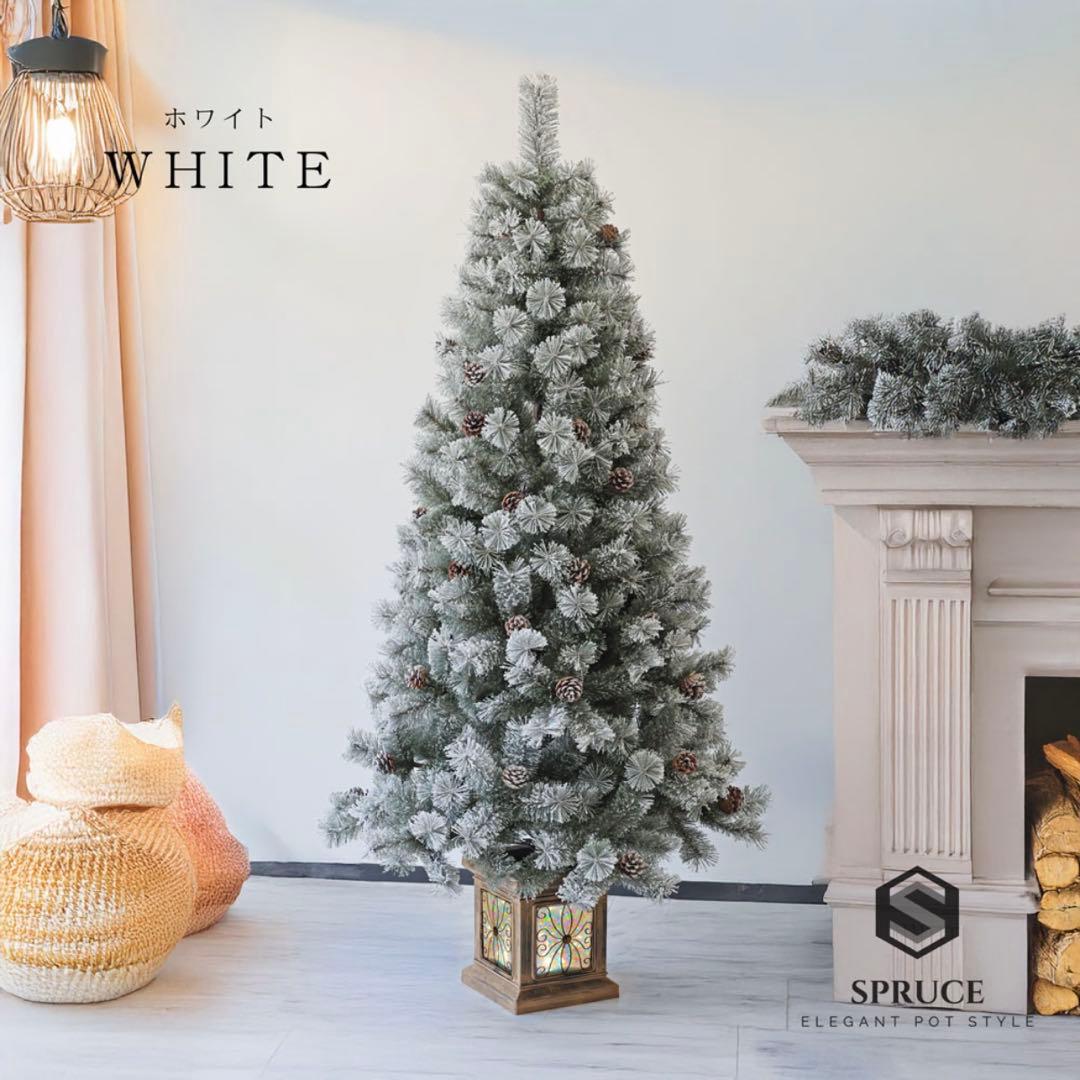 SPRUCE ホワイト クリスマスツリー 白 ホワイトツリー スノーツリー