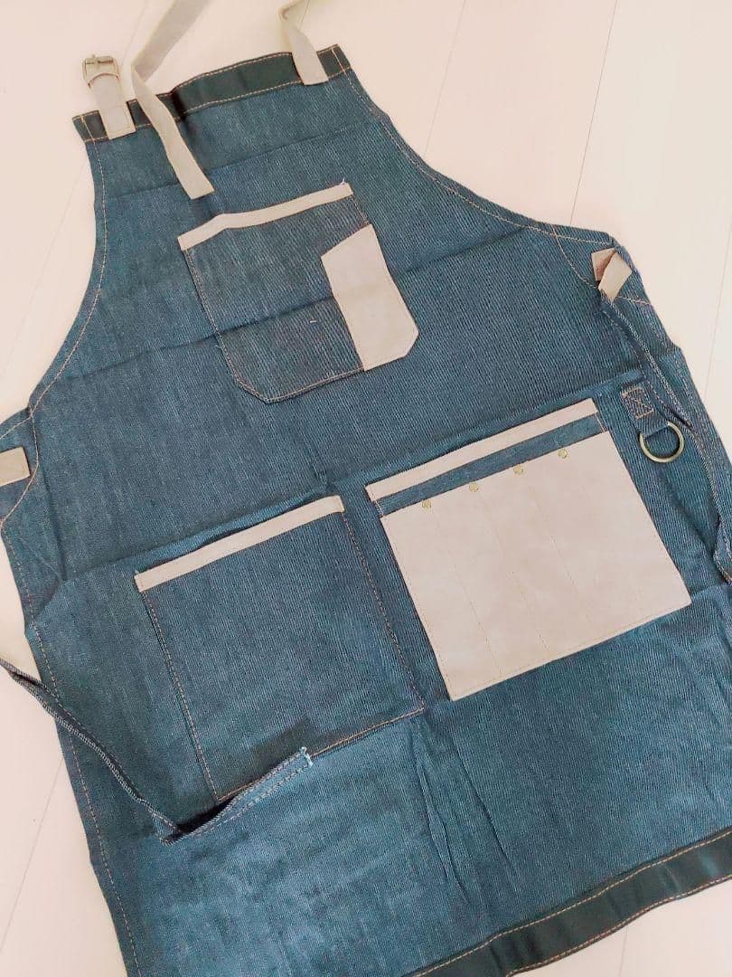 1点限定✨デニムエプロン 美容師 作業用 職人 男女可 カフェエプロン