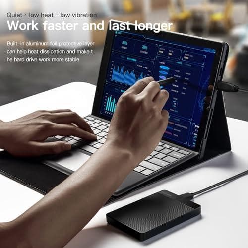 UnionSine 1TB 外付けハードディスク超薄型外付けHDDポータブルハm