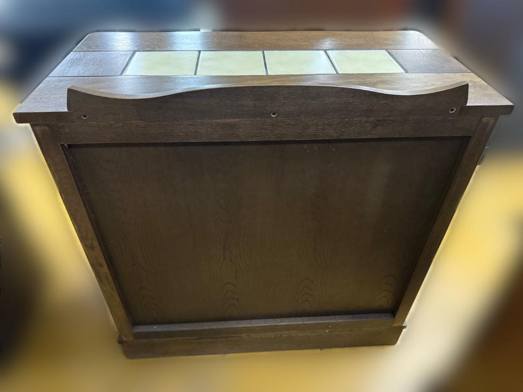 木製 タイル天板 4段チェスト