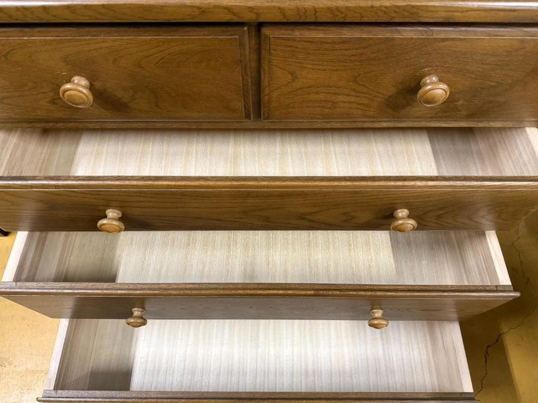 木製 タイル天板 4段チェスト