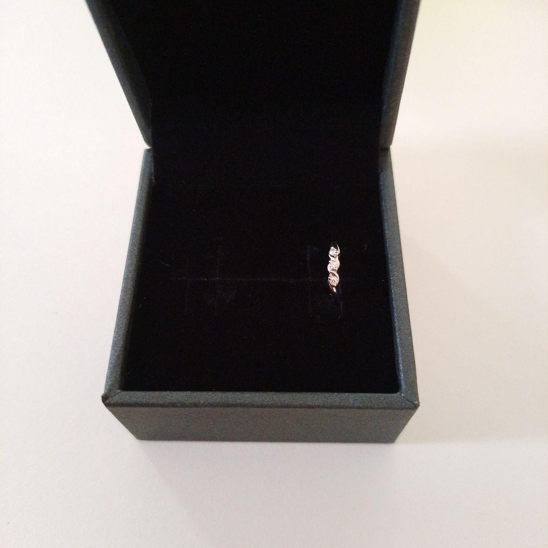 楽天carat プラチナ中折式ダイヤフープピアス　片耳のみ