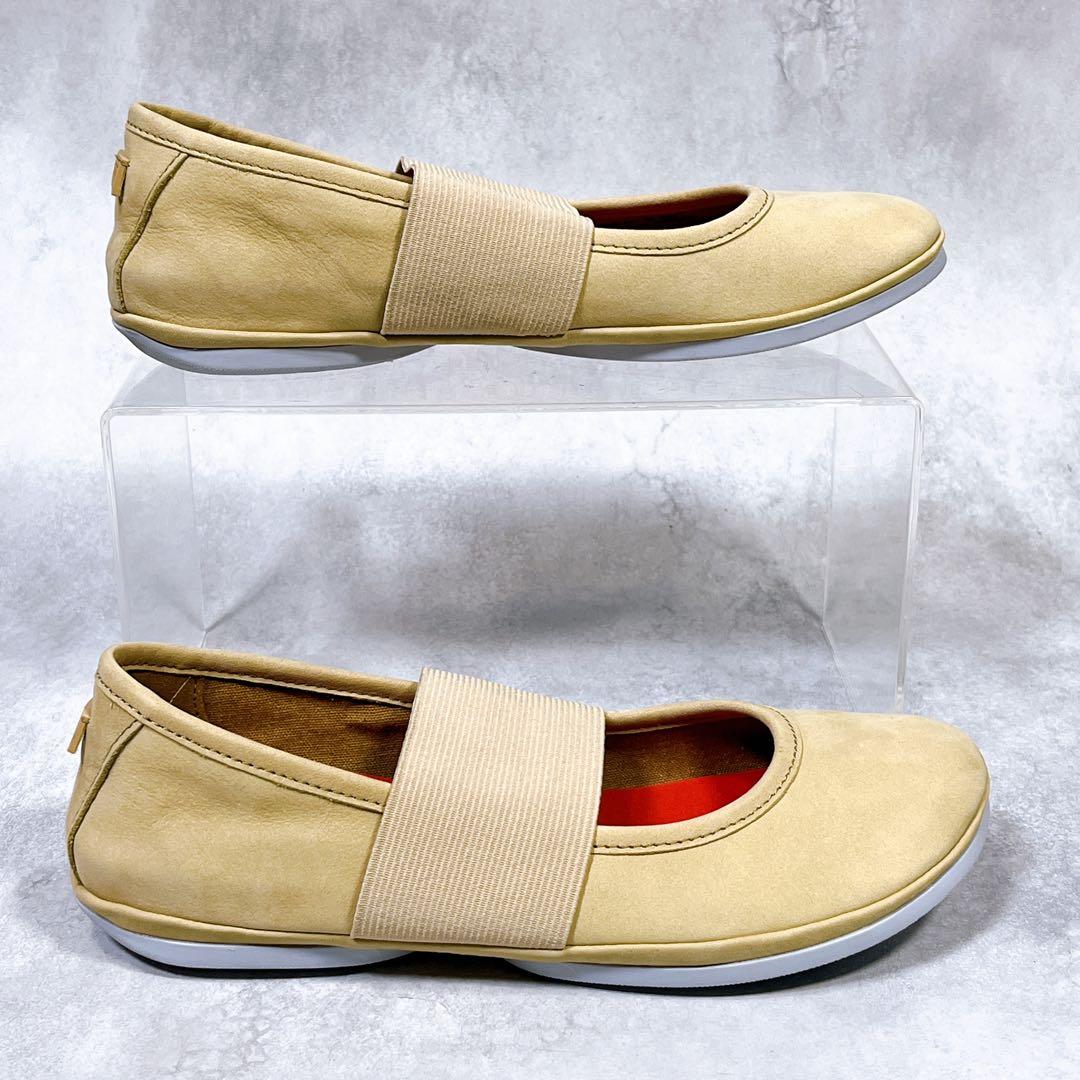 新品【カンペール】ライトニナ (36) フラットシューズ　ストラップ　ベージュ