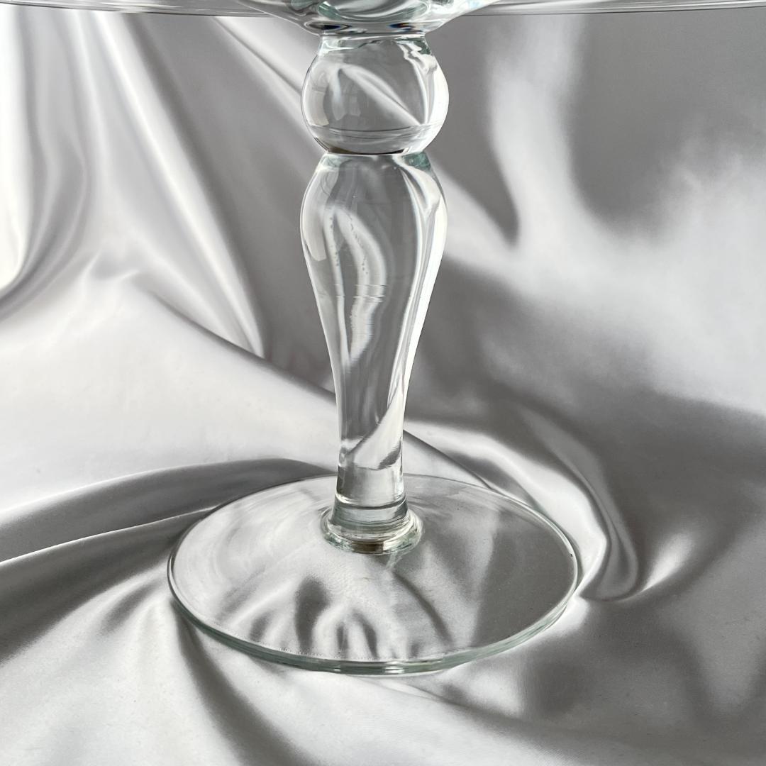 【英国】 クリスタルのケーキスタンド / オブジェスタンド【ガラス】