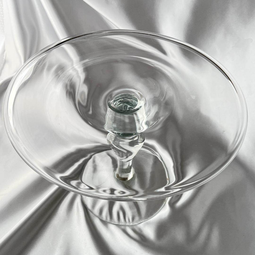 【英国】 クリスタルのケーキスタンド / オブジェスタンド【ガラス】