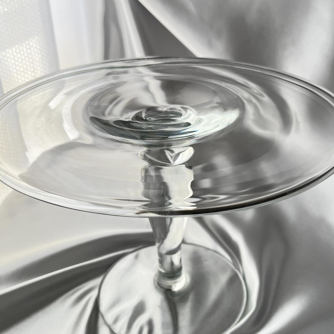 【英国】 クリスタルのケーキスタンド / オブジェスタンド【ガラス】