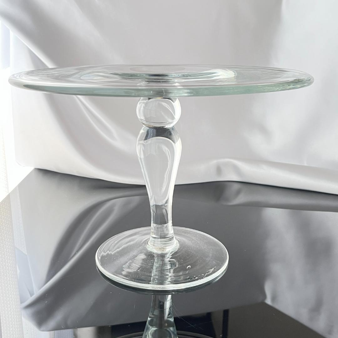【英国】 クリスタルのケーキスタンド / オブジェスタンド【ガラス】