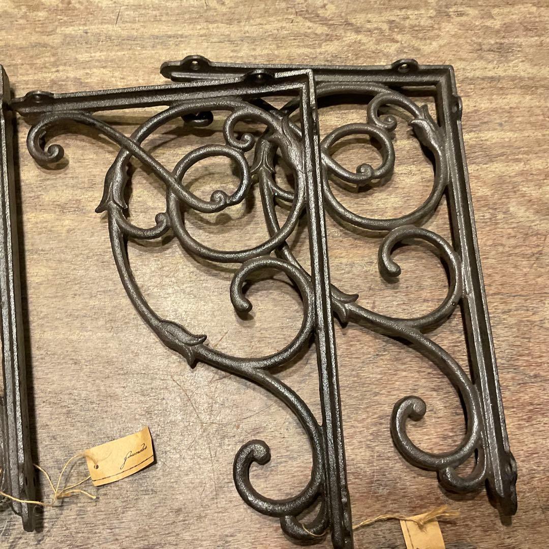 棚受け アイアン ブラケット 大 W40×D330×H220 オシャレ 6個