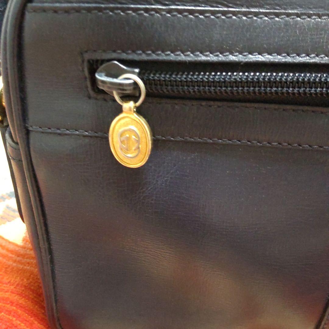 オールドGUCCI ネイビー ショルダーバッグ