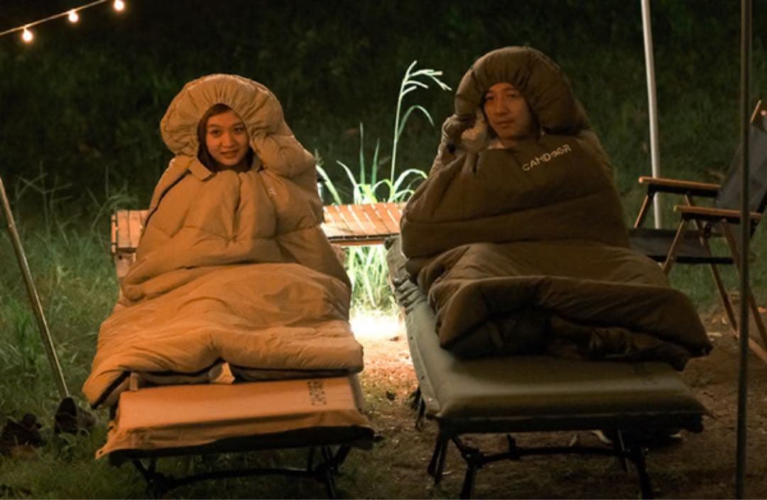 ムック　camdoor 寝袋 もっちり温、人工ダウン シュラフ