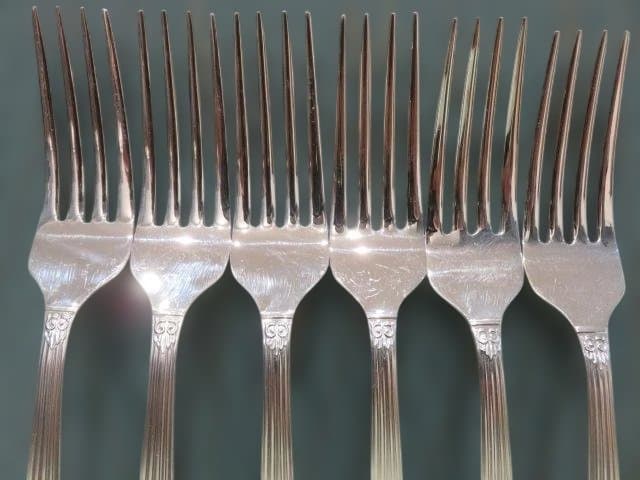 ラッキーウッド　ロッキンガム　未使用　保管品　18本セット　洋白銀　当時物　希少