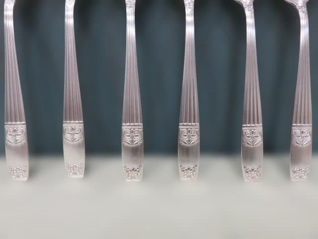 ラッキーウッド　ロッキンガム　未使用　保管品　18本セット　洋白銀　当時物　希少