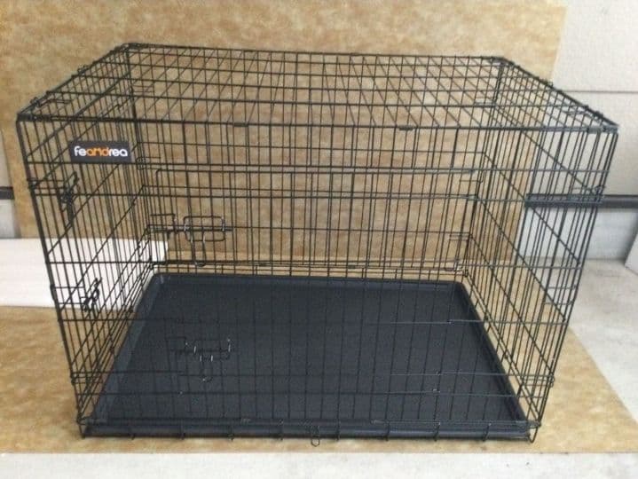 ペットケージ折り畳み式持ち手付き107x70x77.5cm室内外兼用 トレー付き