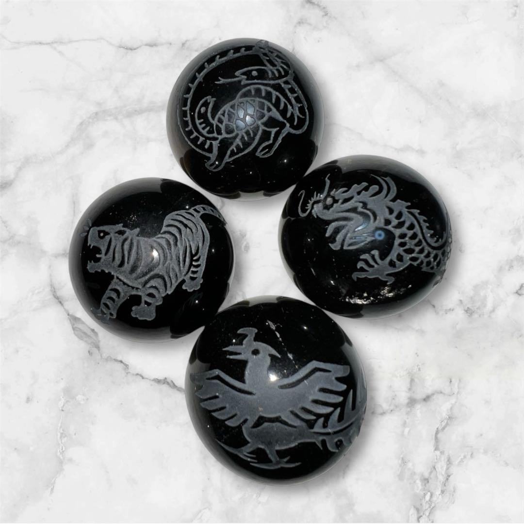 モリオン 黒水晶 開運 風水 四神相応球 守り神 魔除け