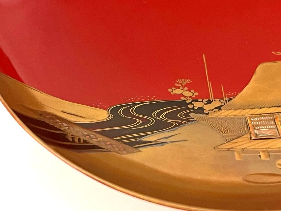 盃 蒔絵 金銀 螺鈿 漆器 三ツ組盃 古満 箱入り 時代 極稀少