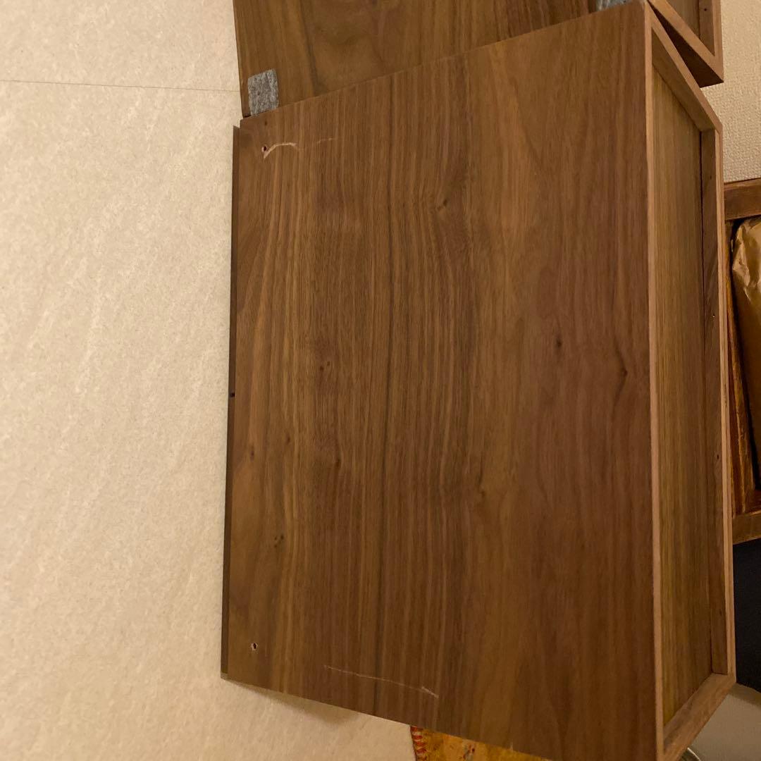 無印　ウォールナット　棚引き出し2点