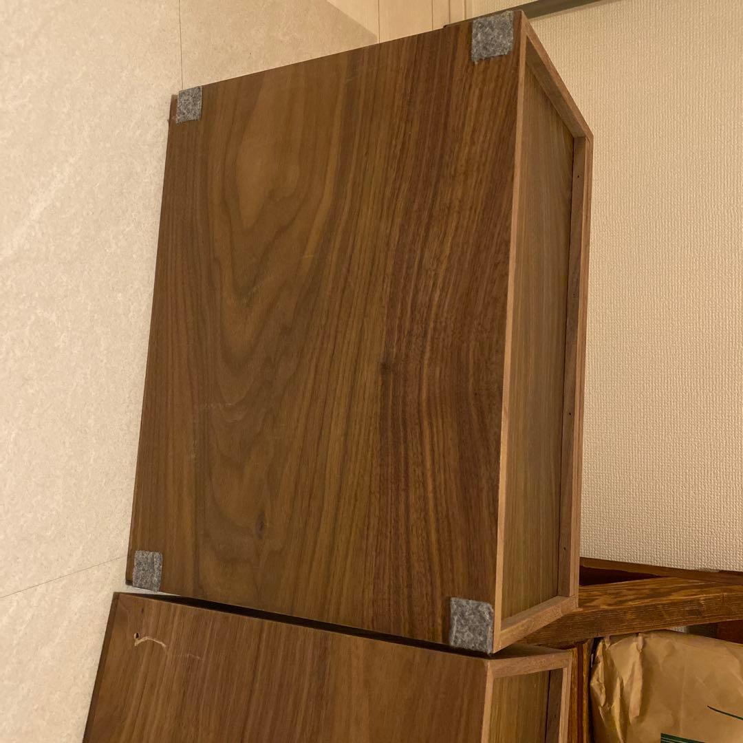 無印　ウォールナット　棚引き出し2点