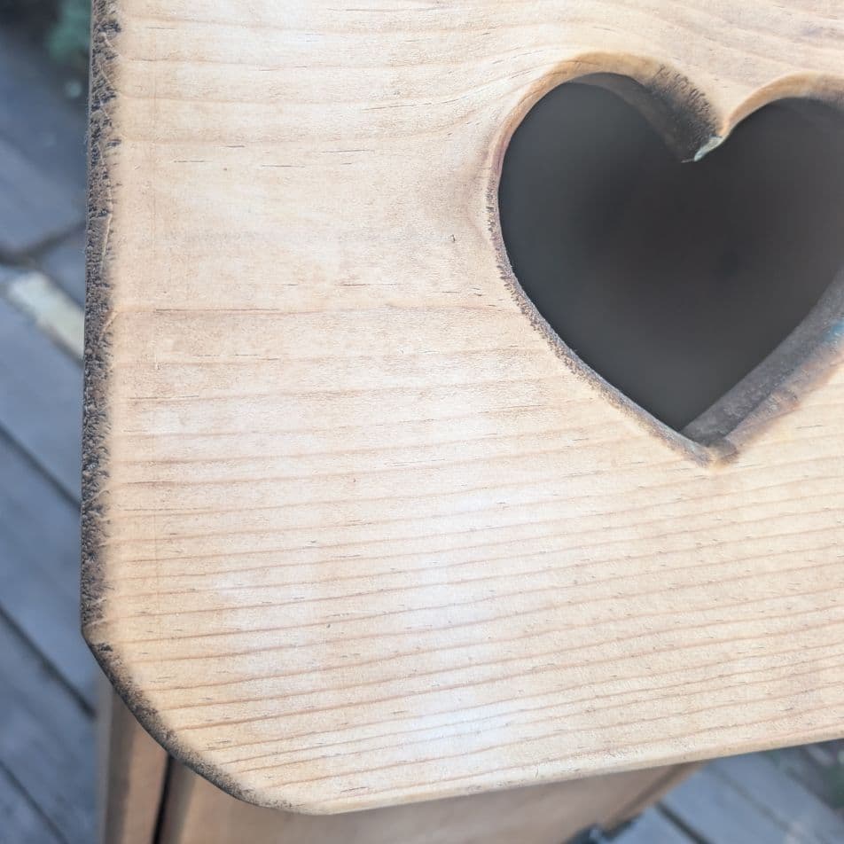 木製　ハート切り抜き　ダストボックス　収納ボックス　ごみ箱　アメリカン雑貨
