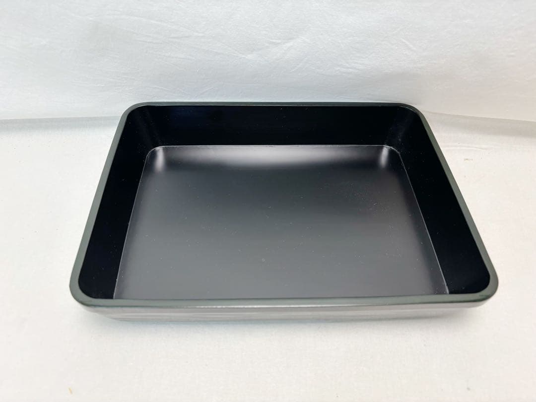 未使用 茶道具 祥斎作 木製 青漆舟形 莨盆 裏印有 煙草盆 喫煙具 木工芸共箱