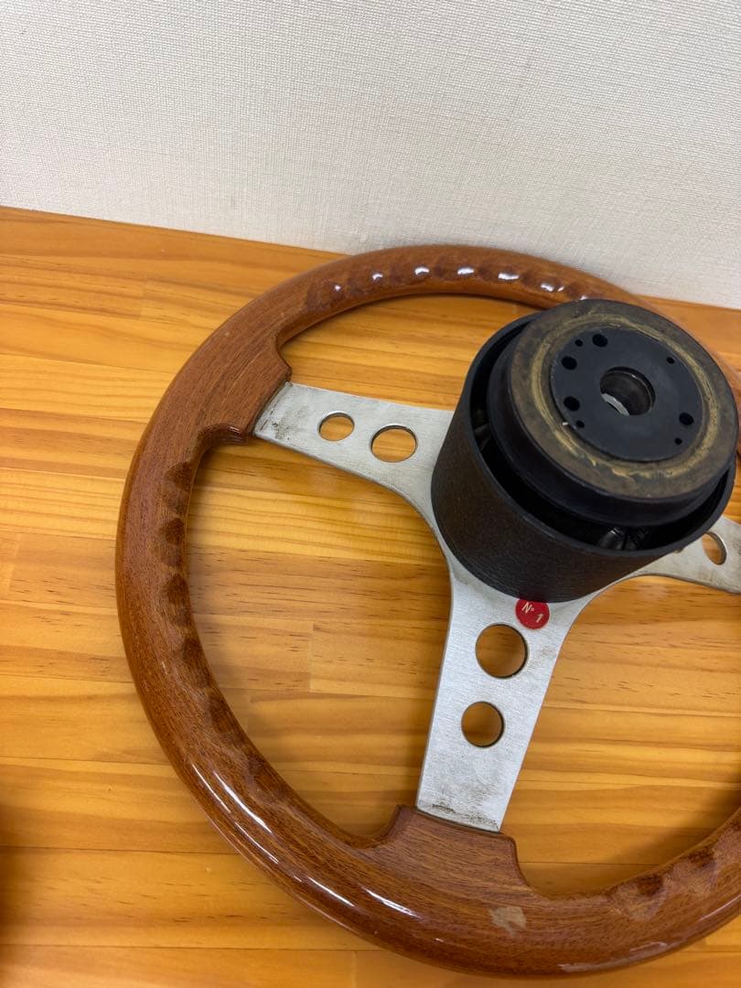 Ｏ.Ｂ.Ａ.イタリア製 ウッドステアリング３４センチ小径