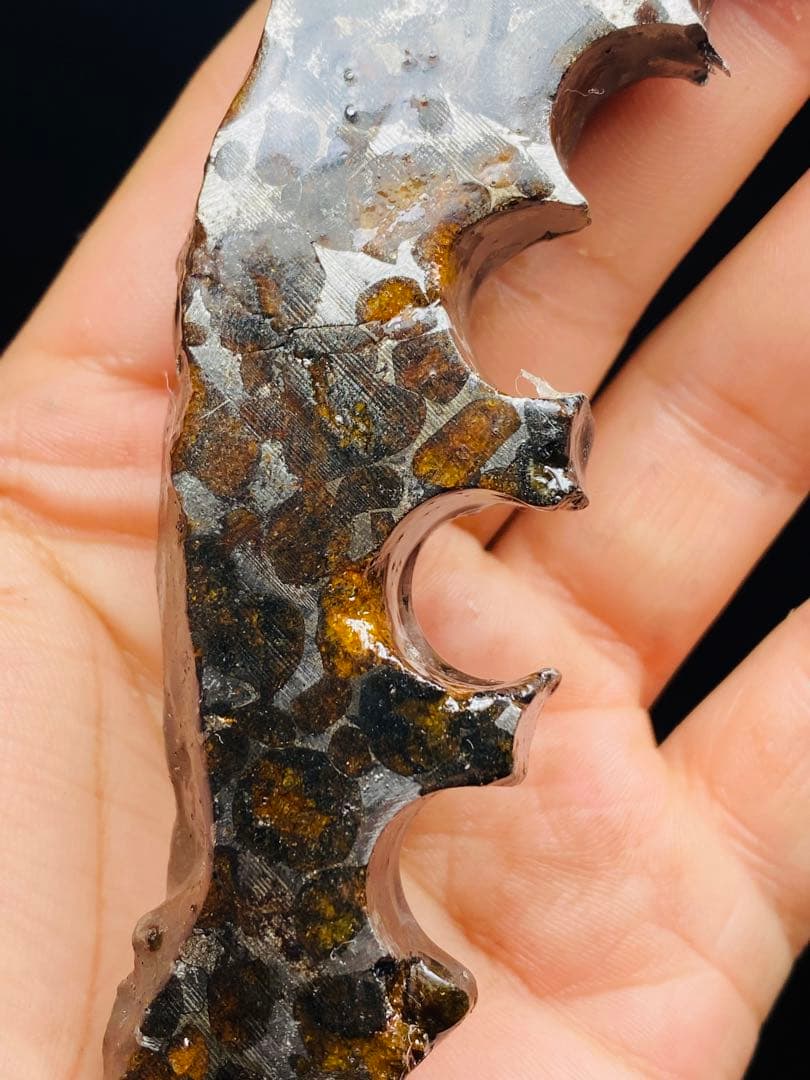 さいこ⭐︎鑑別書付き パラサイト隕石 200g 隕石 石鉄隕石 セリコ隕石