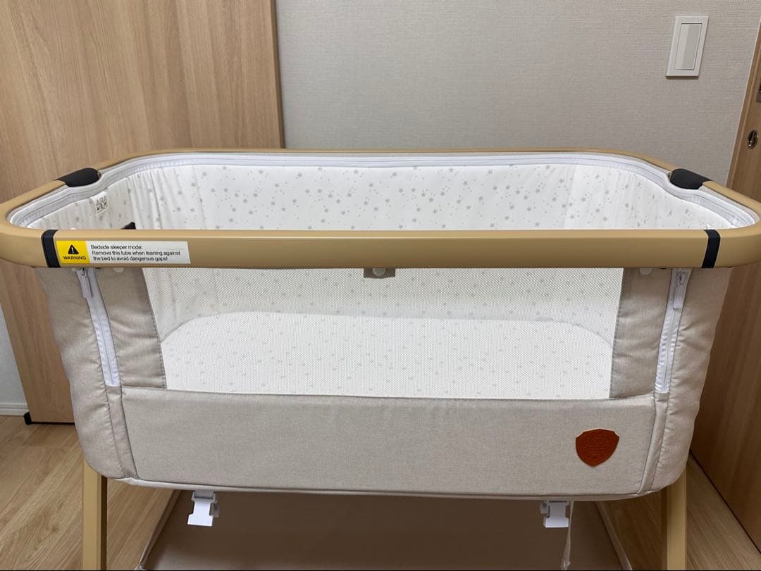 HZDMJベビーベッド　カーキ(ベージュ)