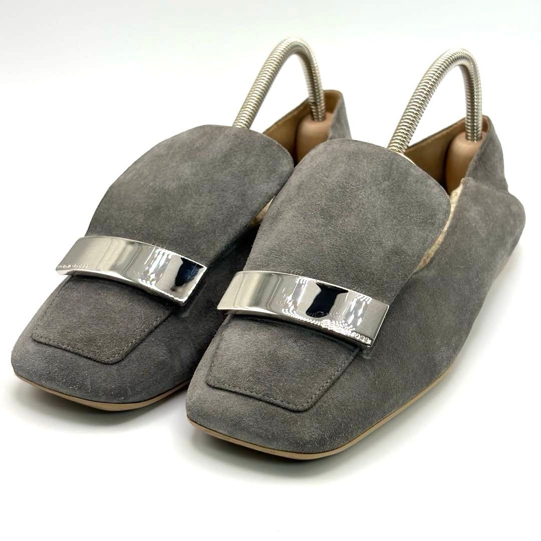 【美品】セルジオロッシ　ロゴプレート　2way ムートン　バブーシュ