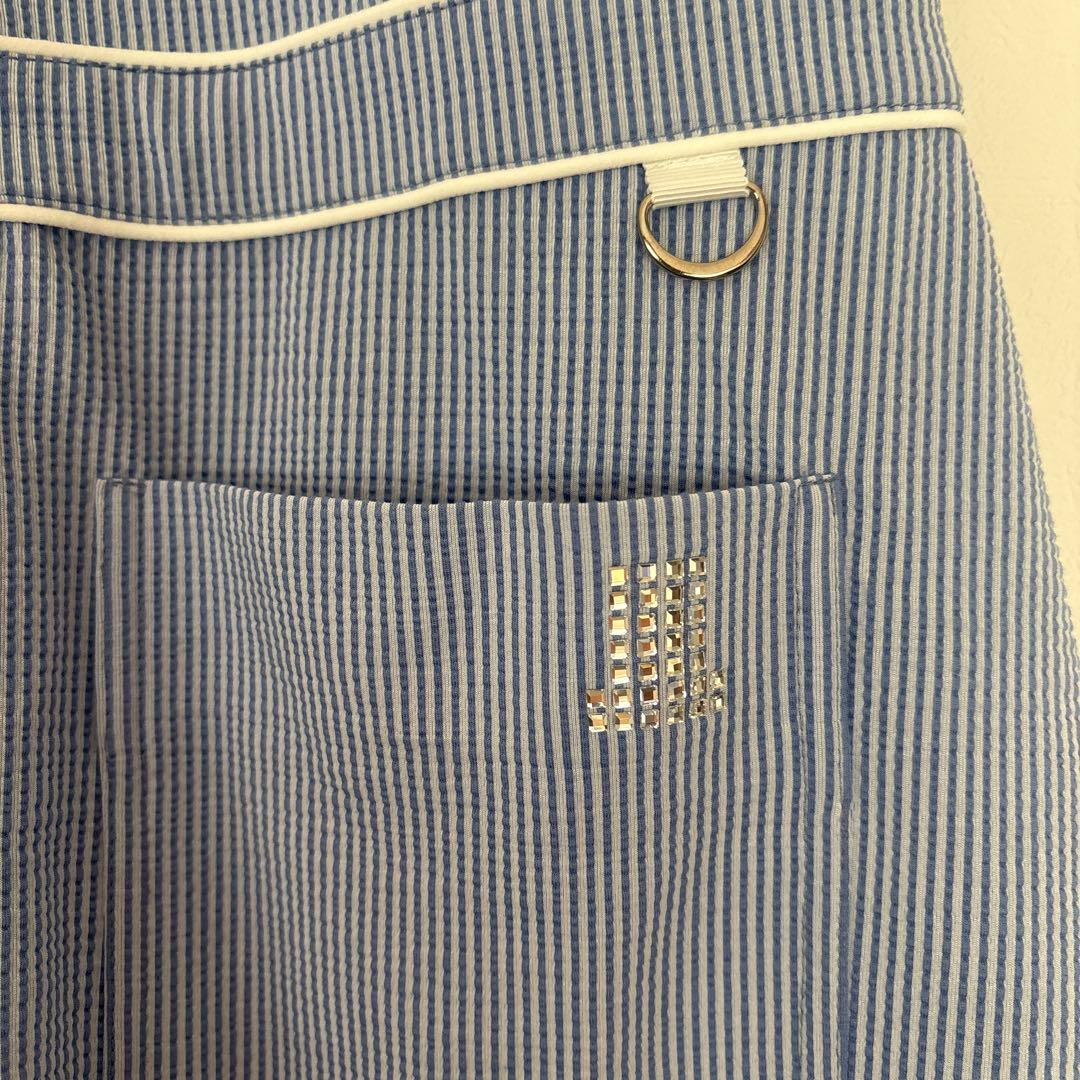 新品未使用ランバンスポール　サラサラ生地の ブルーワンピース 38サイズ