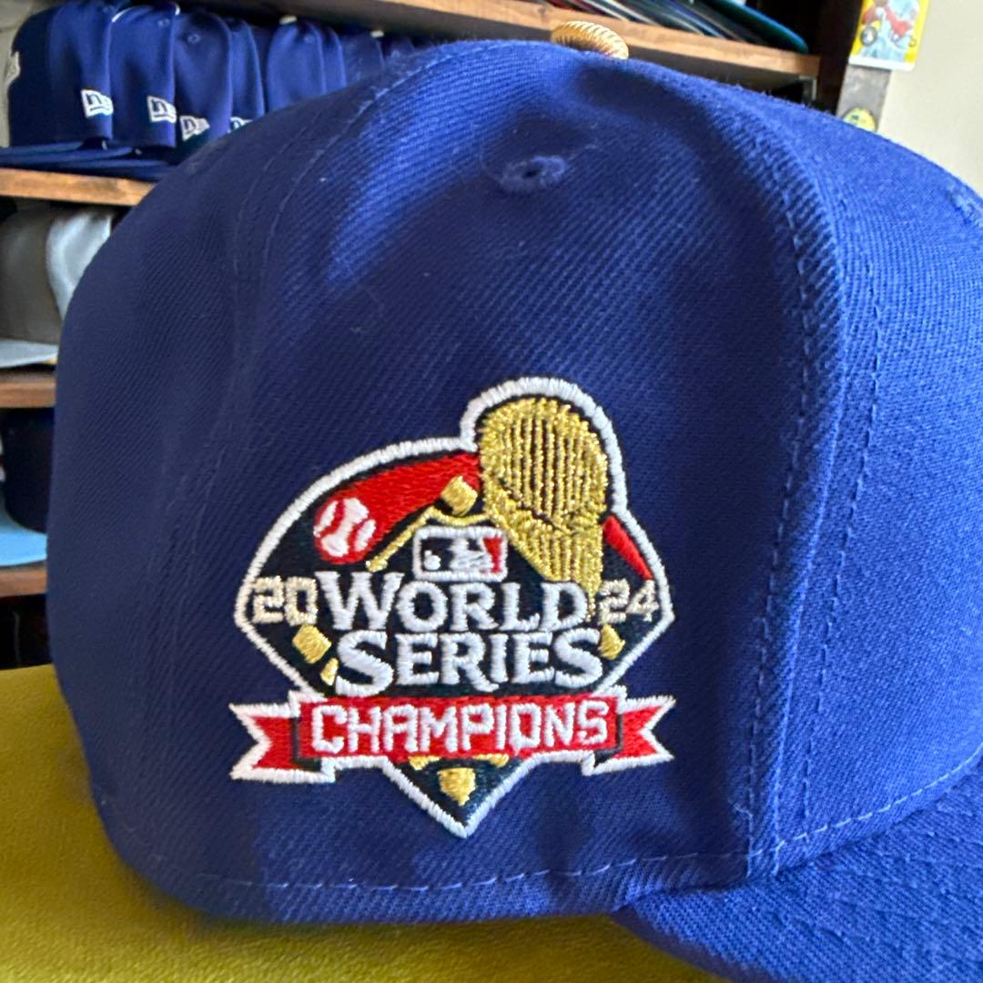 ドジャース　ニューエラ　7 3/8 ゴールドオマケ付き！　ワールドシリーズ